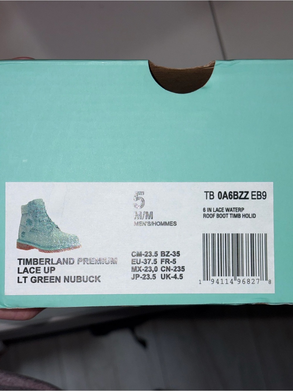 NEW Timberland 50th Anniversary Premium 6” Waterproof Boots Light Green Nubuck - Picture 14 of 16
